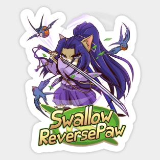 Swallow ReversePaw Sticker